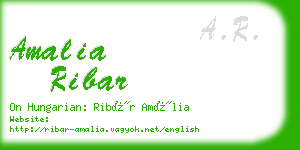 amalia ribar business card